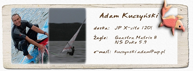 Adam Kuczyski windsurfing