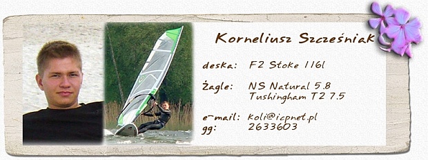 Korneliusz Szczeniak windsurfing